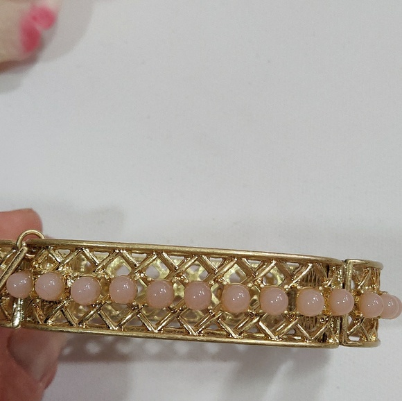 JewelMint Karma Bangle Bracelet with pink opals - Picture 4 of 8